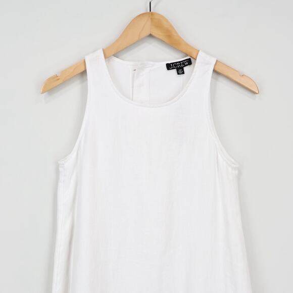 J.Crew Maxine Button Back Linen Dress White Size XS Petite NWT - Picture 3 of 8